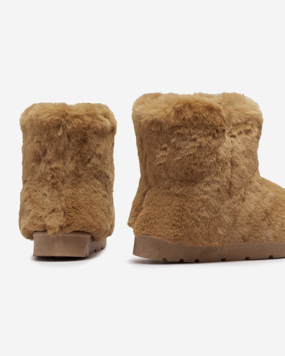 Royalfashion Damskie buty a'la śniegowce w kolorze camelowym Ottola