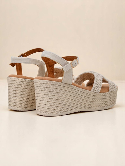 Royalfashion Ženski sandali s peto, pleteni Sunny Day