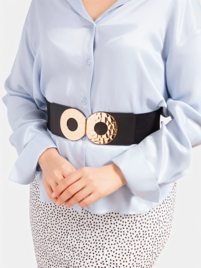 Royalfashion Elastični pas z okrasno zlatno sponko