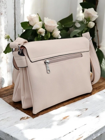 Royalfashion Majhna ženska torbica iz ekološke usnje s 3 predeli