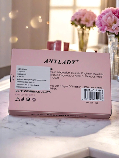 ANYLADY Paleta 15 senčil za oči z bleščicami in mat učinki Ruby Glamour