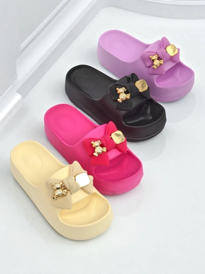 Royalfashion Ženske gumijaste japonke z okrasno pentljo Alday