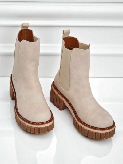 Gležnarji s peto iz eko nubuka Amber Walk