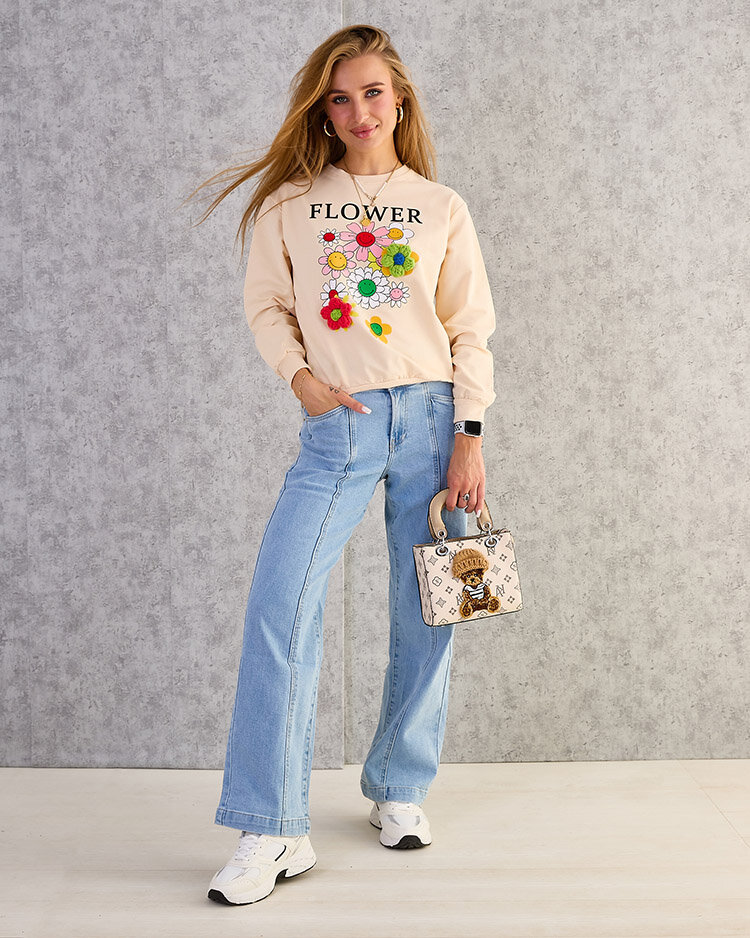 Royalfashion Ženska bombažna majica s tankim potiskom