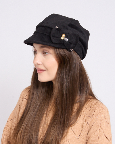Damski beret Royalfashion z kokardą