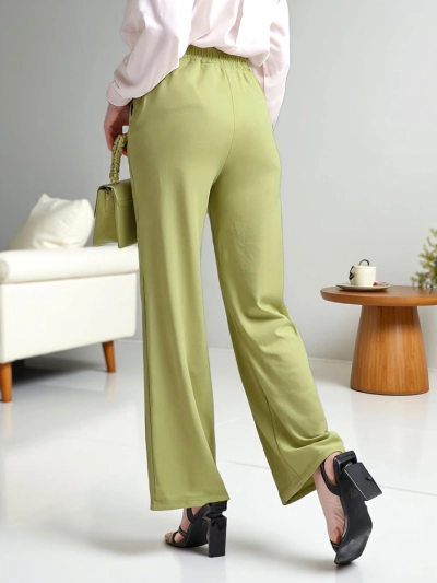 Royalfashion Široke ženske hlače z pasom