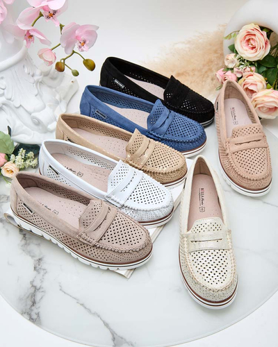 Royalfashion Azurni ženski mokasini Leteller