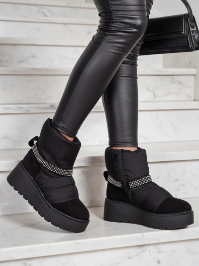 Royalfashion Ženski zimski čevlji z wedge peto Renosi