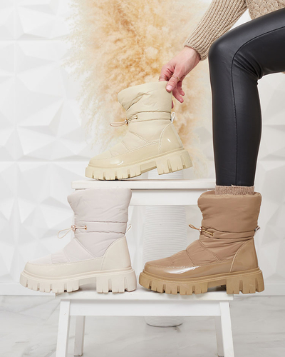 Royalfashion Ženski snežni škornji v bež barvi Sadella