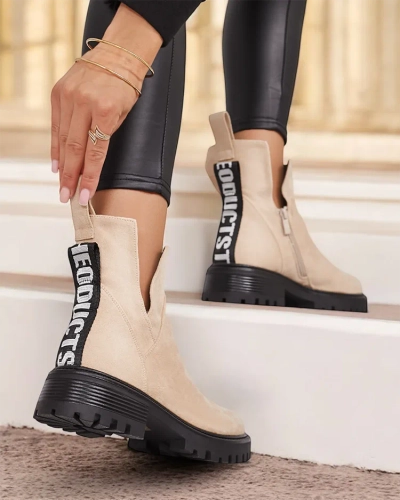 Royalfashion Ženski škornji Gorgie z izrezom