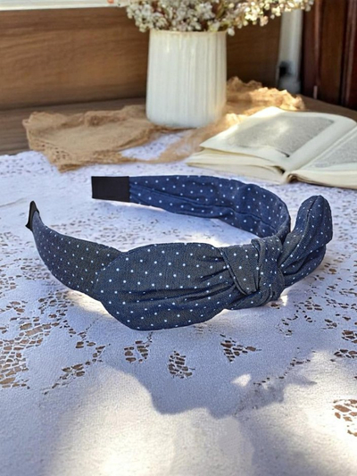 Royalfashion Naglavni trak s pikčasto pentljo Lilka