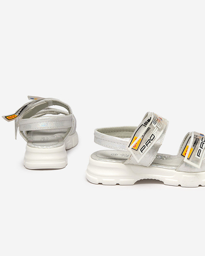 Royalfashion Beli otroški sandali na velcro Keris