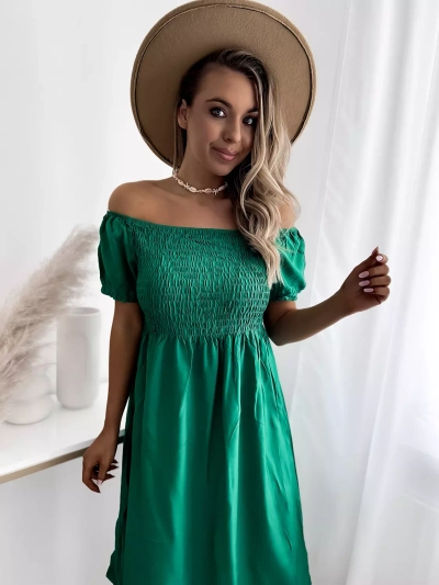 Royalfashion Zielona damska sukienka mini a'la hiszpanka