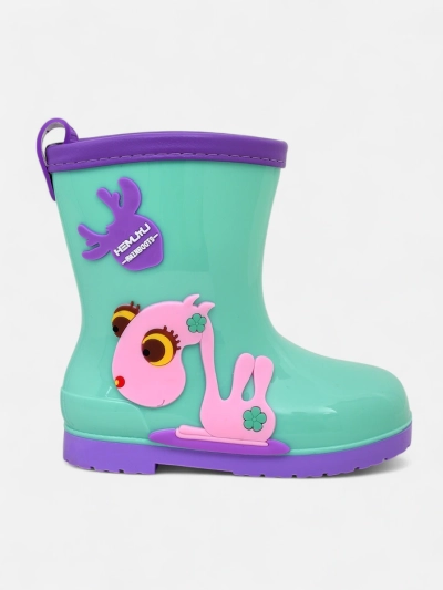 Royalfashion otroške gumijaste čevlje s Funny Time nalepkami