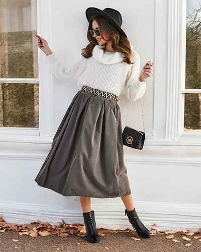 Royalfashion Ženska midi krila a la cipelica