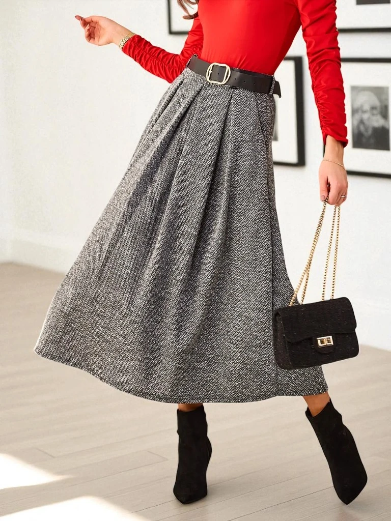 Midi krilo za ženske Royalfashion