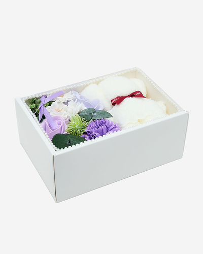 Royalfashion Flowerbox Rože v škatli z medvedkom