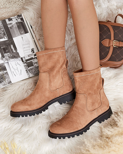 Royalfashion Ženski škornji Gebimma iz eko semiša