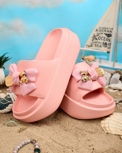 Royalfashion Ženske gumijaste japonke z okrasnim lokom Nilm