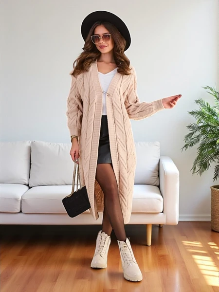 Royalfashion Pleteni ženski kardigan