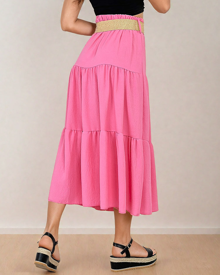 Royalfashion Žensko midi krilo s pasom