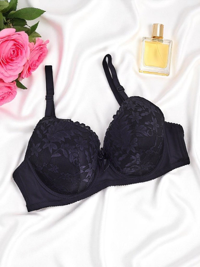 Royalfashion Ženski podložen modrček z čipko Elegance Lace