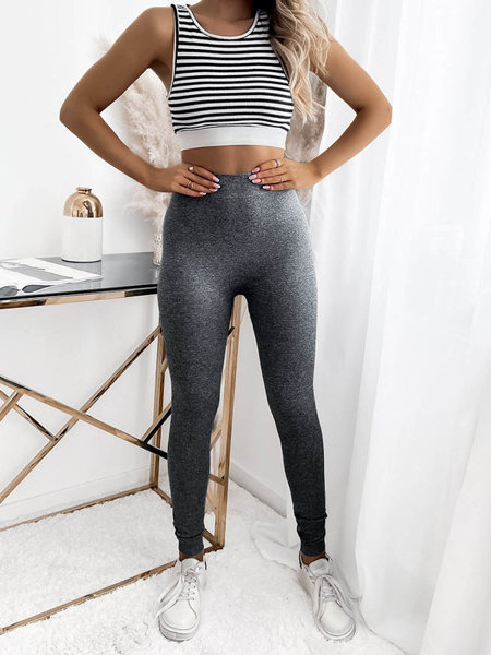 Royalfashion Legginsy damskie w kolorze szarym PLUS SIZE