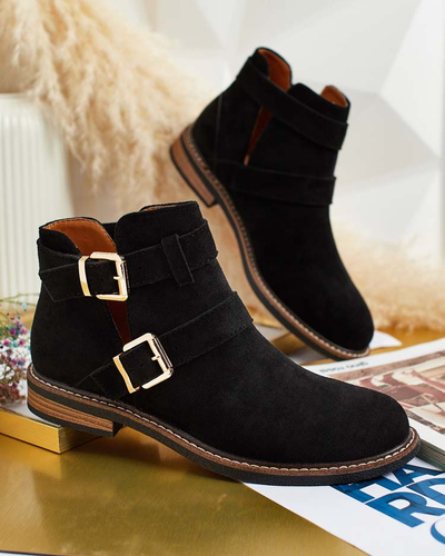 Royalfashion Ženski škornji Geronsa z izrezom