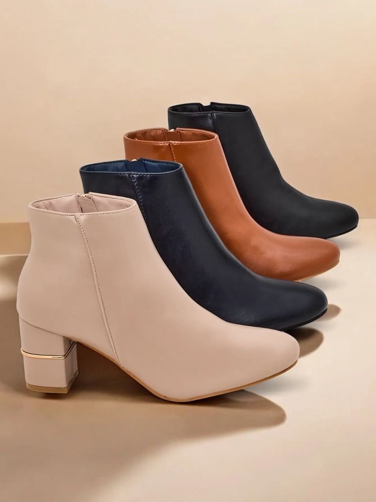 Royalfashion Ženske čizme na petu od prave kože Afennor