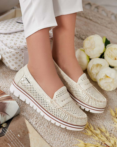 Royalfashion Azurni ženski mokasini Leteller