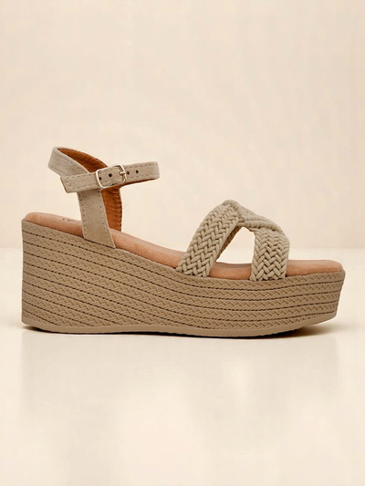 Royalfashion Ženske pletene sandale z na peto Sunny Day