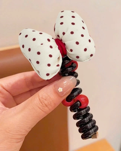 Royalfashion Gumica za lase s trakom v obliki spirale