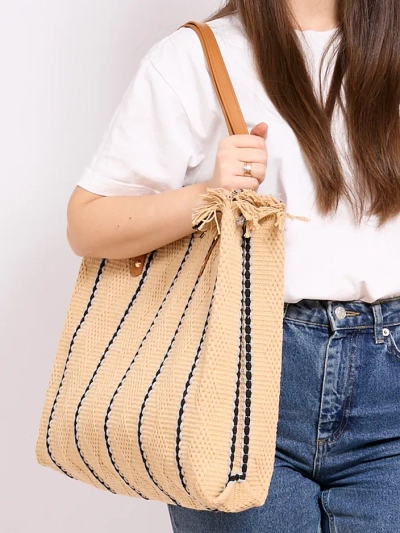 Royalfashion Tkanina nakupovalna torba s črtami