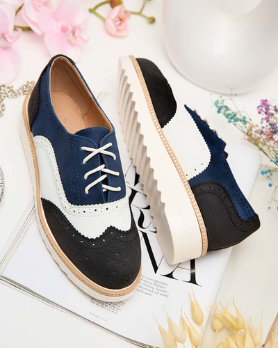 Royalfashion Ženski polpravi čevlji z vezalkami Novlas