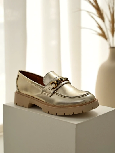 Royalfashion Ženske mokasine pozlačene Goldlove
