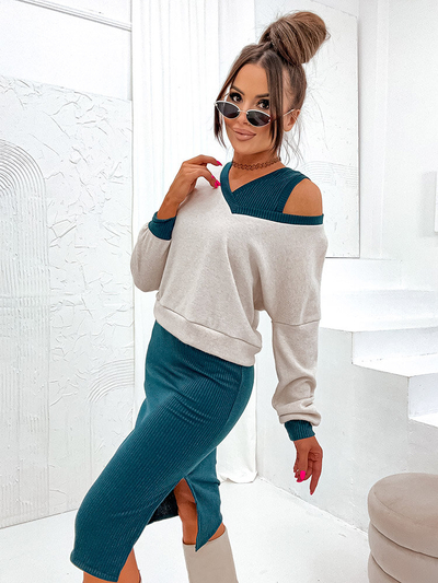 Royalfashion Temno zelen ženski komplet za prosti čas