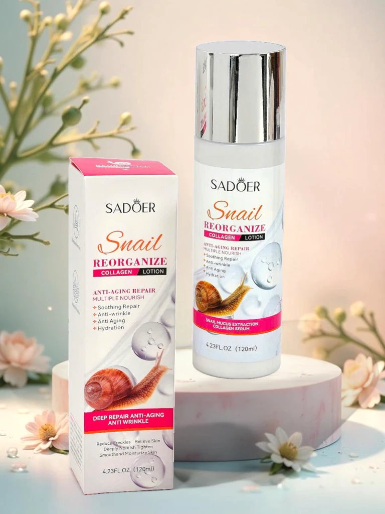 Pomirjajoča emulzija s kolagenom in izvlečkom polžje sluzi - proti gubam, pomirja