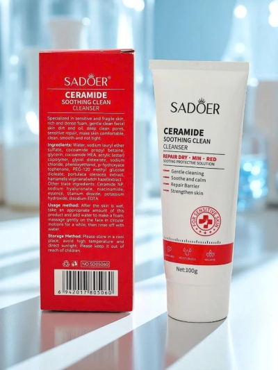 Čistilni gel za obraz—vlažilni za suho kožo in zmanjševanje rdečice