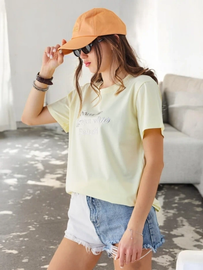 Royalfashion Ženska bombažna majica Uživajte v trenutku s Refresh