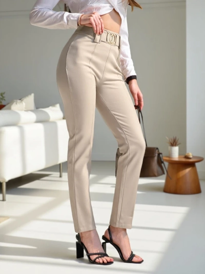 Royalfashion bombažne treginge za ženske z gubo