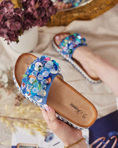 Royalfashion Ženske japonke Loassa s kamenčki