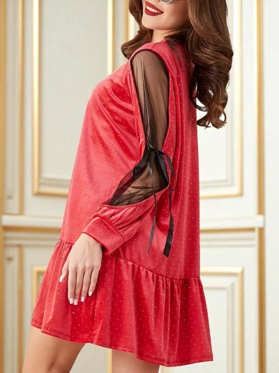 Royalfashion Ženska obleka iz žameta