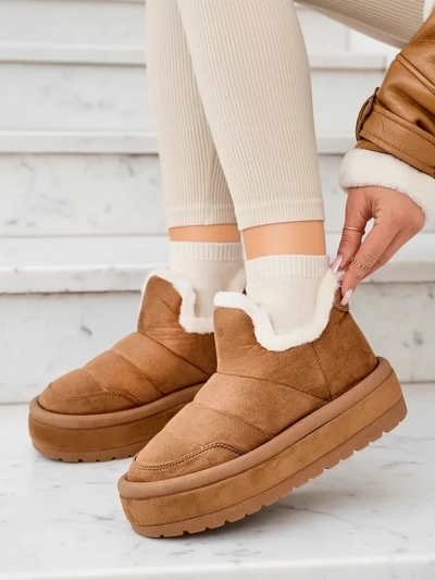 Royalfashion Ženski kratki škornji Zoeno a'la snow boots