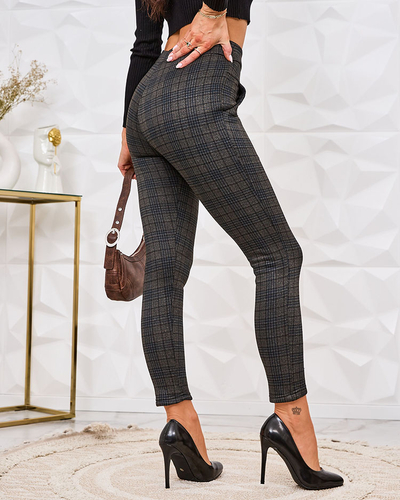 Royalfashion Ženske izolirane kariraste hlače