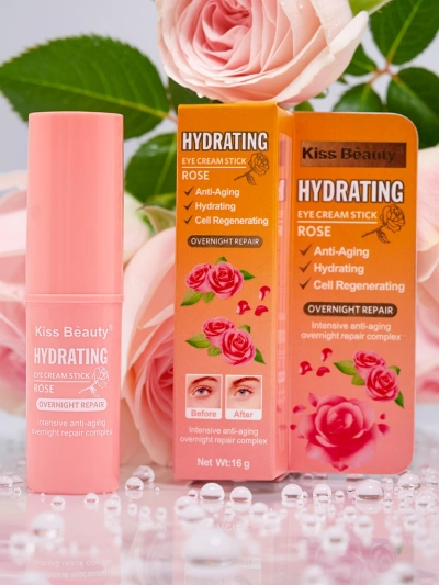 Proti gubam, vlažilna in regenerativna krema za predel okoli oči v stiku z vrtnico