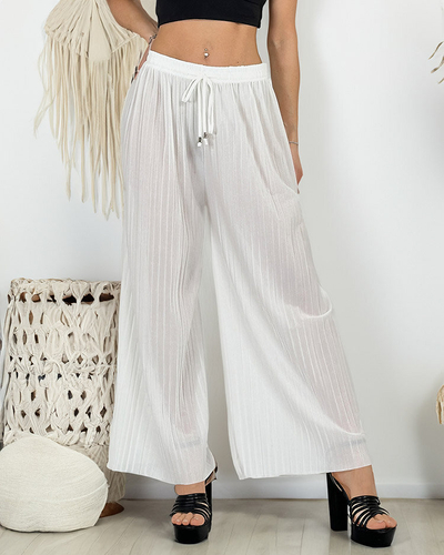 Royalfashion Ženske široke plisirane hlače