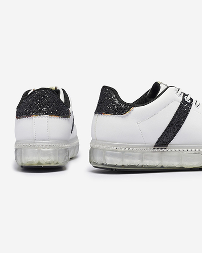 Royalfashion Sportowe buty damskie w kolorze białym z czarnymi wstawkami Asxa