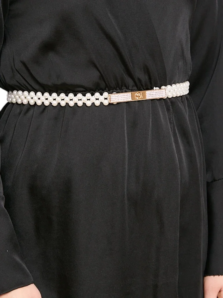 Pas Damski Giulietta Perla Elegancki Plastikowy Zaczep 65-85 cm