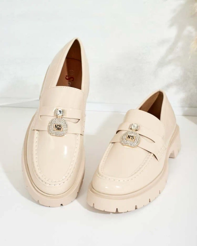 Royalfashion Ženski lakirani mokasini Bemies