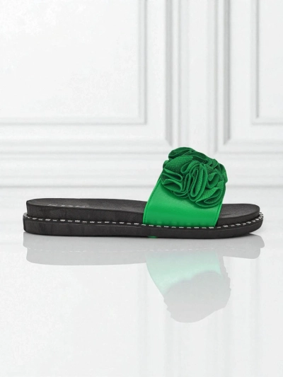 Royalfashion Ženske natikače z ravnim podplatom Flora Verde